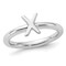 Gem And Harmony Sterling Silver Rhodium-Plated Polished X Ring